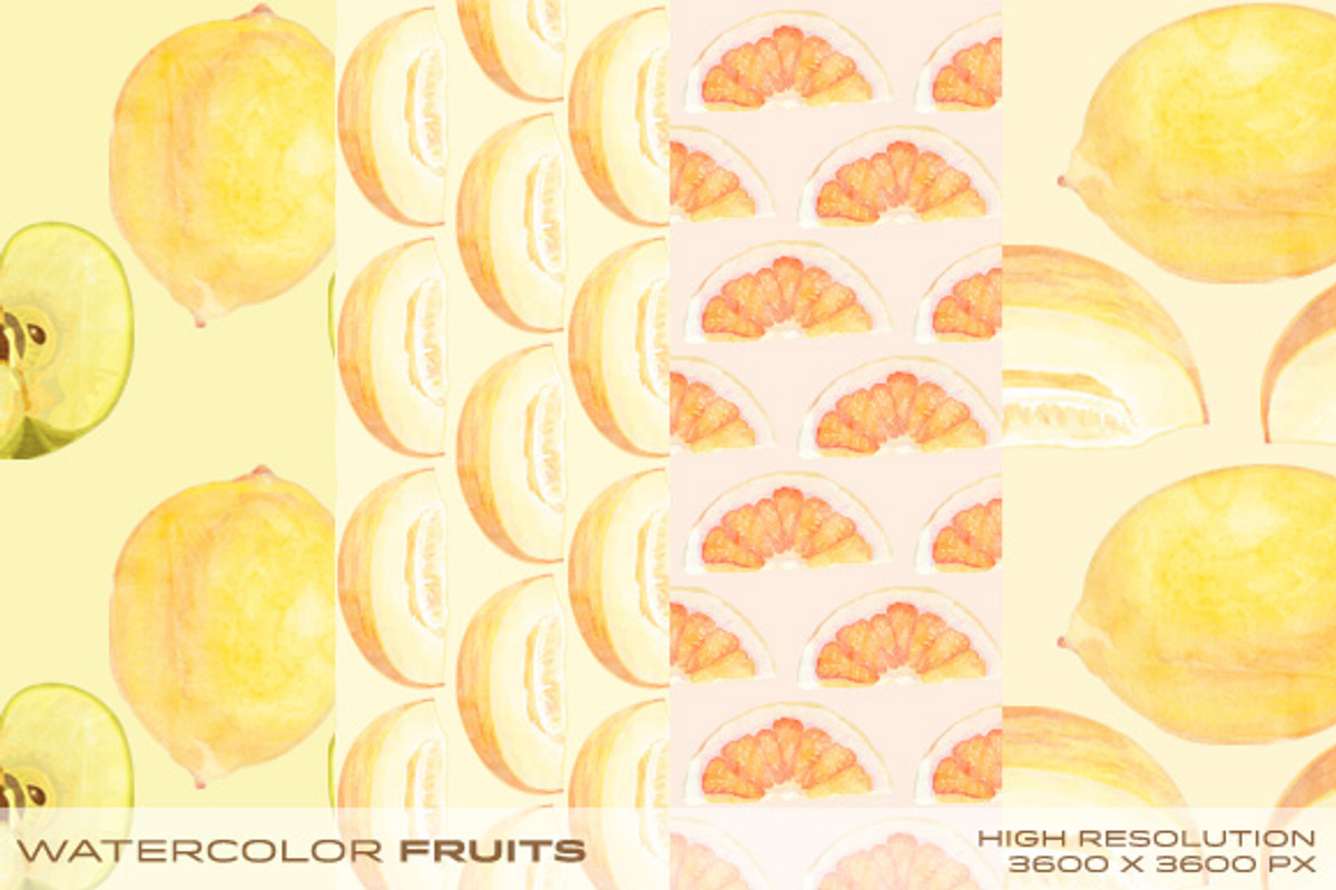 Watercolor Fruits