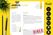 Creative Resume / CV Bundle - Amelia, a Resume Template by Templates Design Co. (Thumbnail 1 of 17)