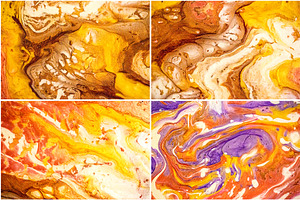 Liquid Paint - Golden Textures