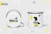 Dinos. Yellow design set., an Animal Illustration by kuchuk_design (Thumbnail 5 of 9)