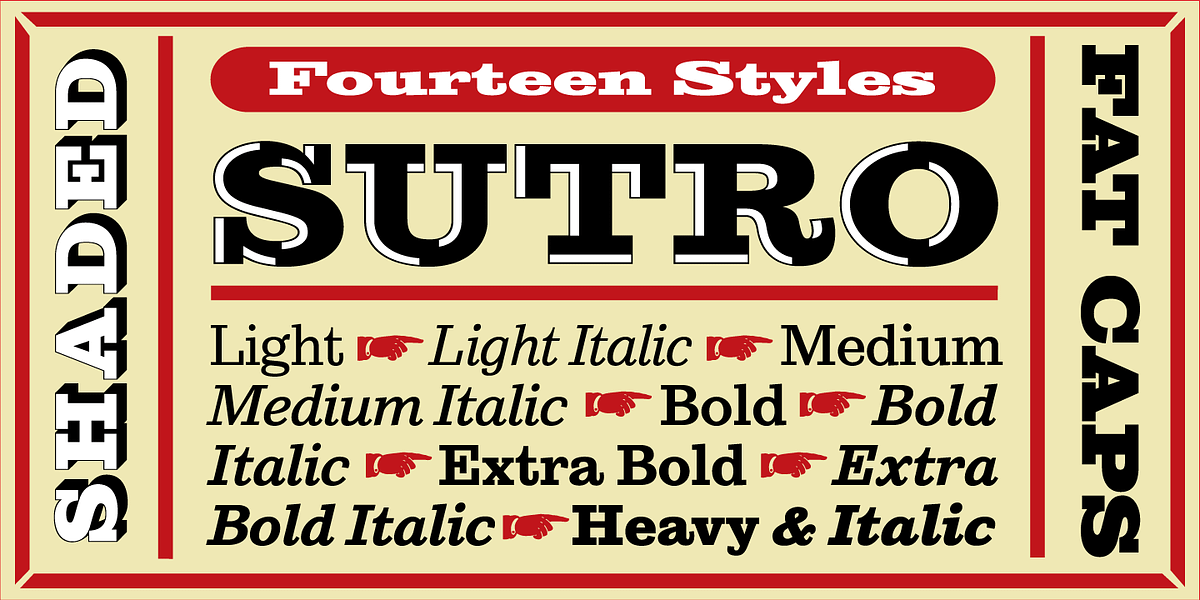 Sutro, a Slab Serif Font by Parkinson Type Design (Photo 1 of 4)