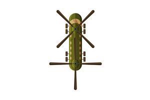 Flying Helicopter, View from Above, a Transportation Illustration by TopVectors
