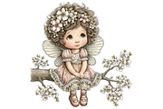Fairy Girl Clipart PNG, a Seasonal Illustration by Memories By Lea (Thumbnail 11 of 18)