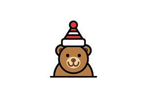 Christmas Bear Festive Icon, a Branding & Logo Template by Vectorium Studio