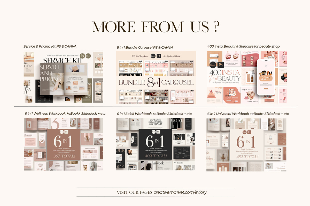 SALE WorkBook Creator Coach CANVA, a Magazine Template by Eviory (Photo 36 of 36)