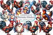 Patriotic USA Chicken Clipart, a Graphic by designcity5 (Thumbnail 1 of 5)
