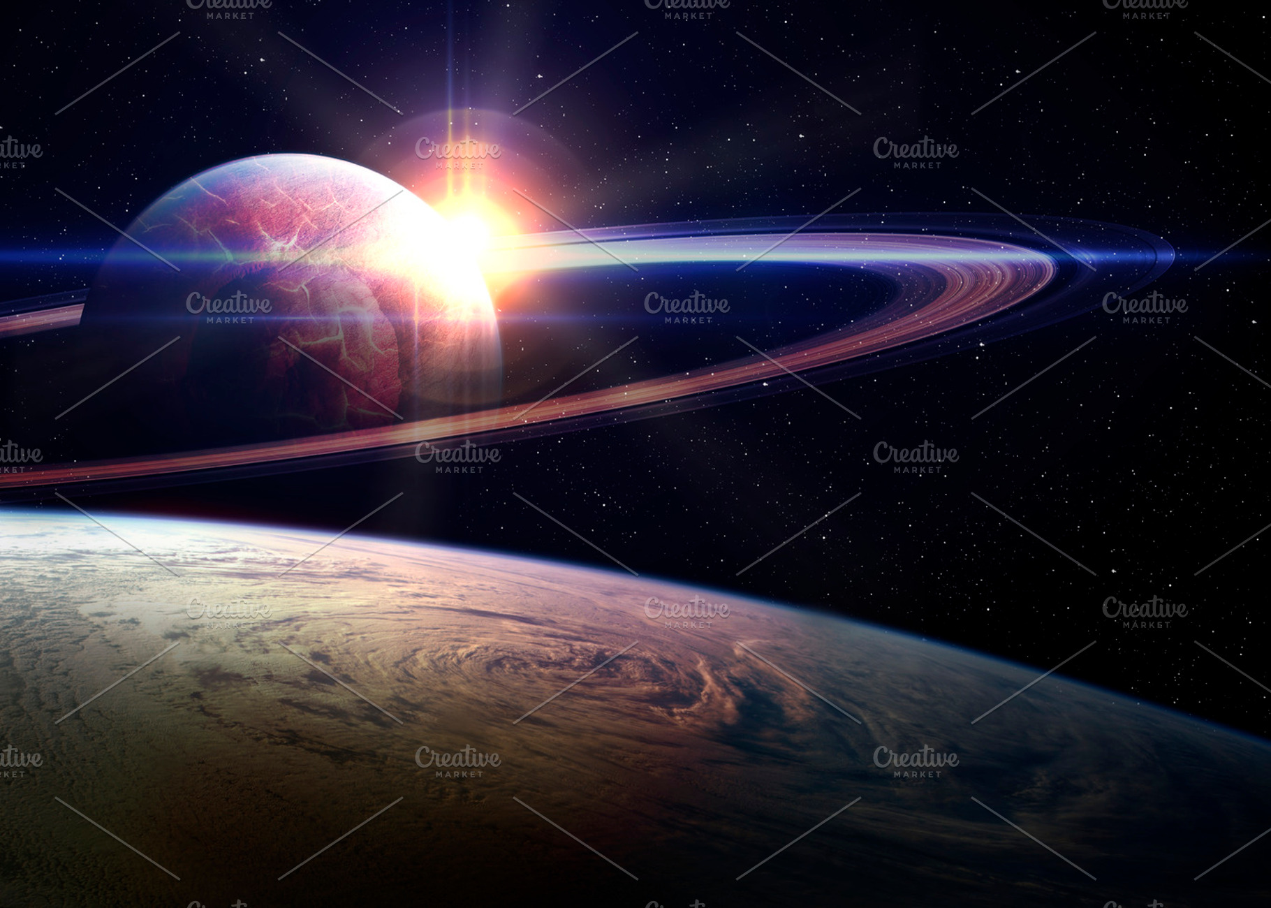 Beautiful space background, an Abstract Photo by Vadim Sadovski