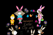 Easter Children Eggs and Bunnies, an Illustration by Eomoiart (Thumbnail 2 of 3)