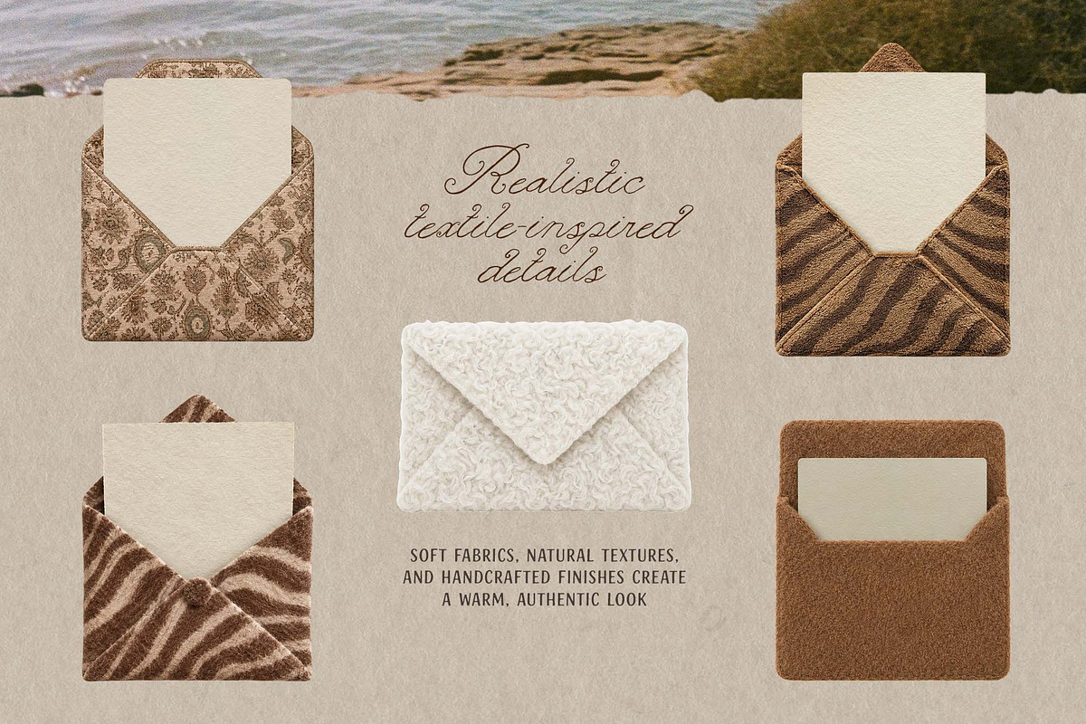 Cozy Textile Stationery Kit, an Object Graphic by DigARTbyHavroshka (Photo 6 of 12)
