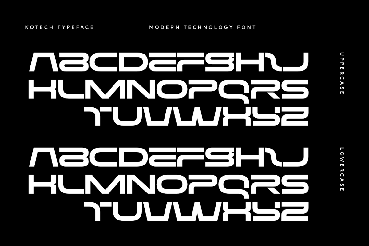 Kotech - Modern Tech Font, a Symbol Font by Masyafi Studio (Photo 2 of 8)