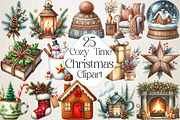 Cozy Christmas Time Clipart, an Illustration by DreamPrint404 (Thumbnail 1 of 5)