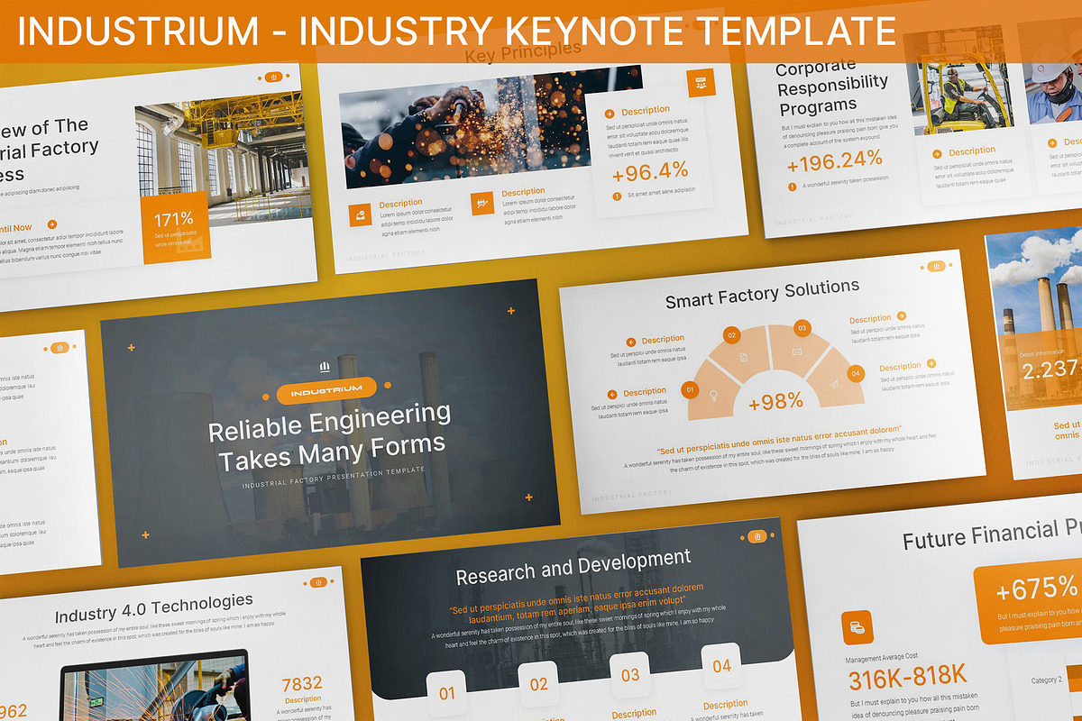 Industrium - Industry Keynote, a Presentation Template by SlideFactory (Photo 1 of 4)
