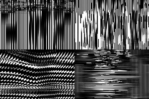 20 Seamless Broken B/W TV Patterns