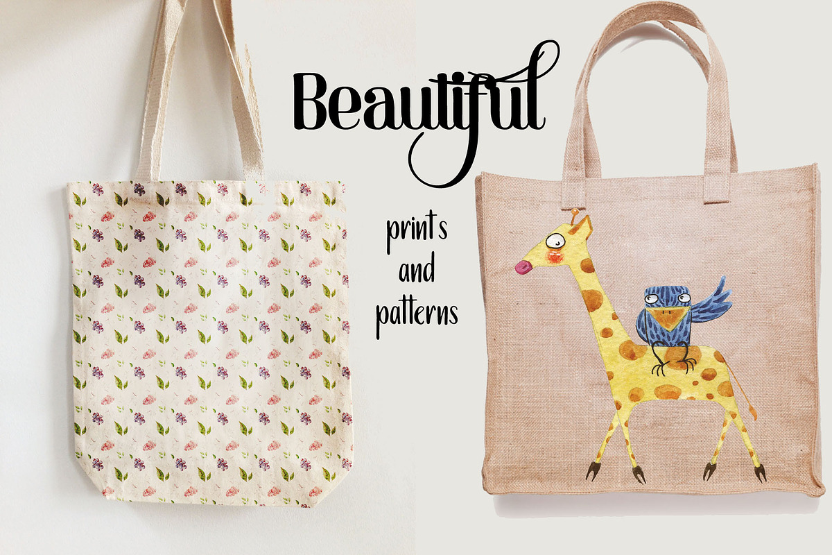 Cute watercolor animals Design Set, an Animal Illustration by Xenia_Art (Photo 8 of 14)