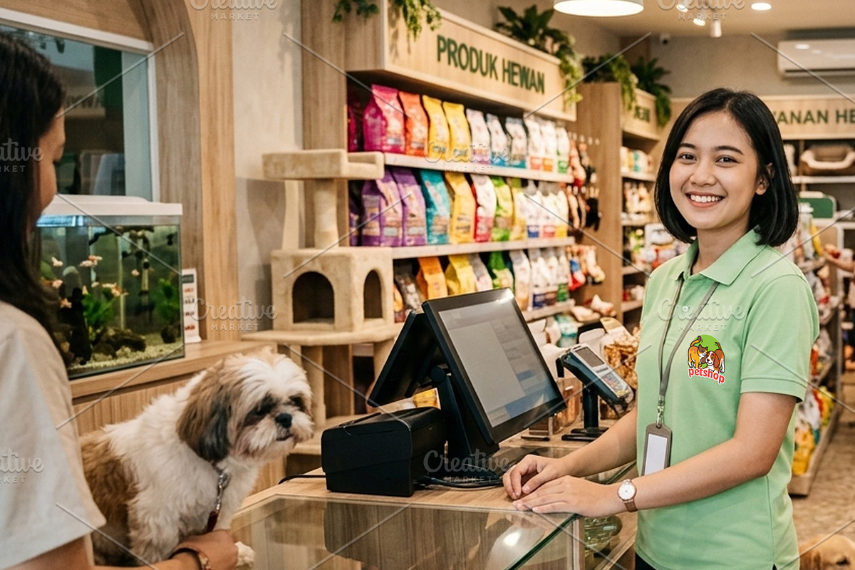 Cute Pet Shop Mascot Logo, a Branding & Logo Template by Atlantis X Nurman Arbai (Photo 2 of 2)