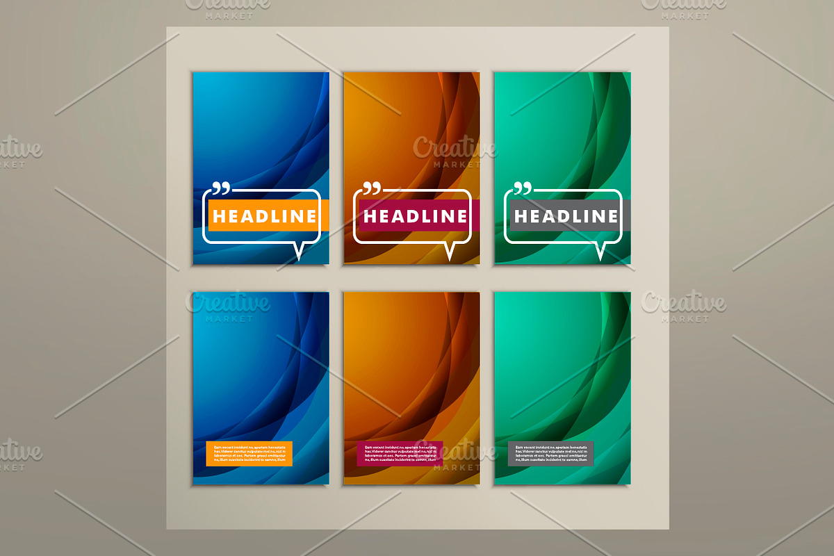 Set abstract bright colors, a Brochure Template by Haisonok (Photo 4 of 4)