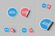 Round Sticker Mockups, a Print Template by artimasa (Thumbnail 1 of 6)