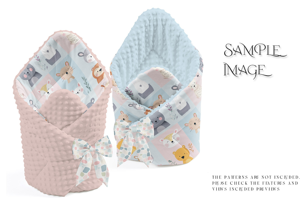 Swaddle Wrap Blankets Minky & Muslin, a Mockup by mock-ups (Photo 8 of 31)