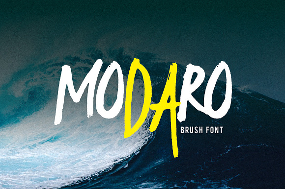 MODARO Brush Font preview 7