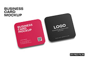 Rounded Square Name Card Mockup, an Advertising Mockup by RamStudio2 (Thumbnail 1 of 14)