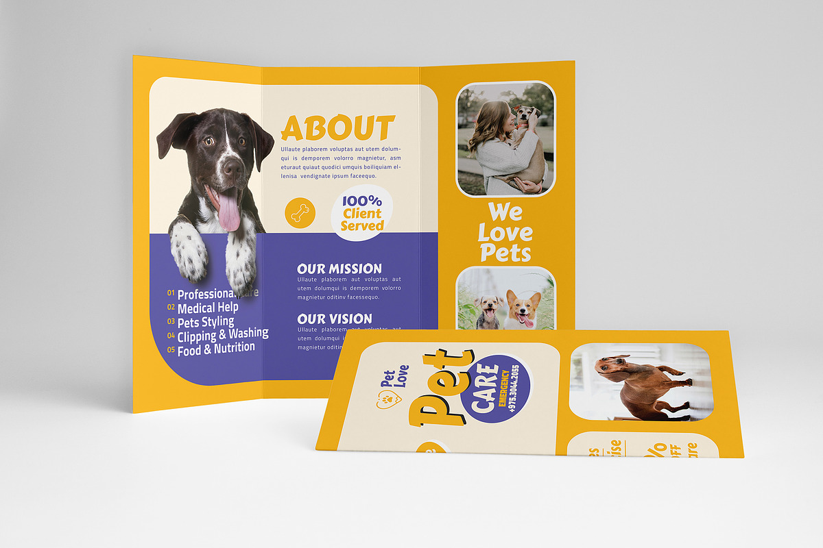 Pet Care Trifold Brochure, a Brochure Template by Designsoul14 (Photo 1 of 5)