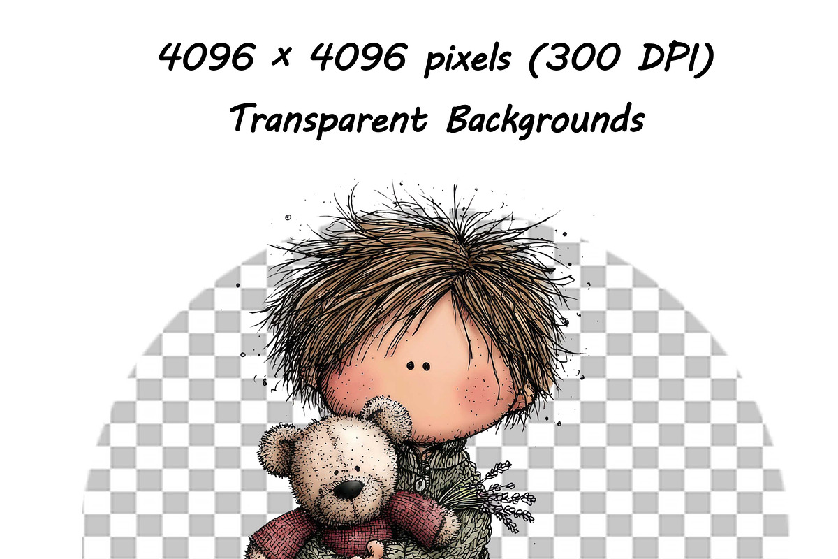 Whimsical Birthday Boy Clipart PNG, an Illustration by one-touch (Photo 14 of 18)