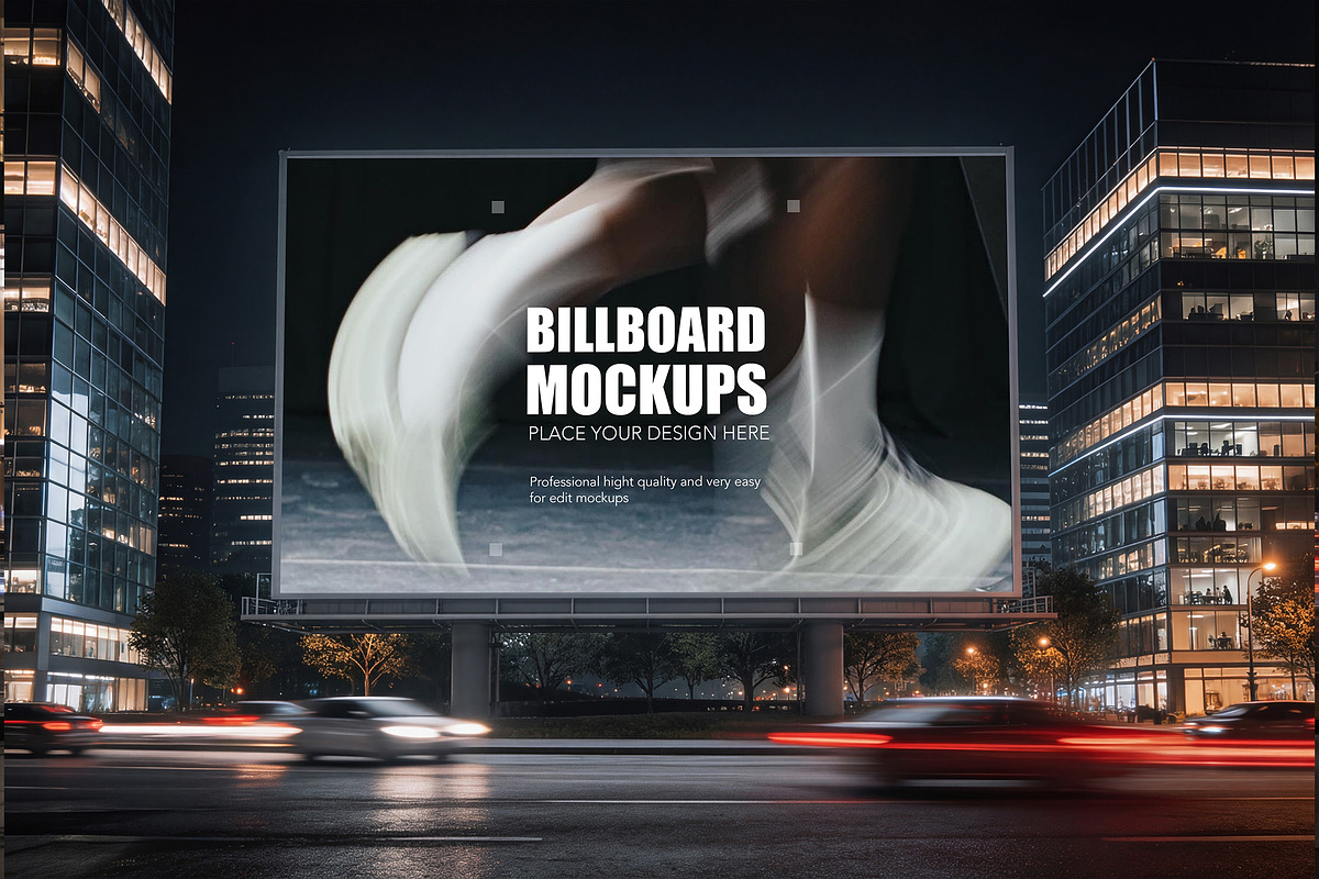 Night Advertising Billboard Mockups, an Advertising Mockup by Dikarte.Store (Photo 6 of 7)