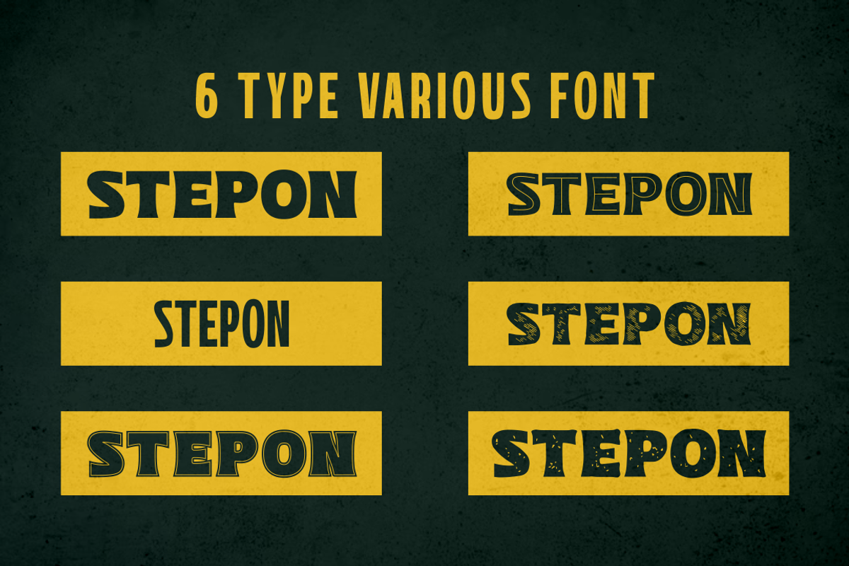 Stepon - Various Display Font, a Font by PutraCetol Studio (Photo 10 of 12)