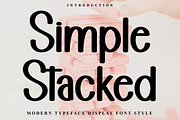 Simple Stacked, a Script Font by FreshTypeINK (Thumbnail 1 of 8)