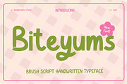 Biteyums – Playful Brush Script Font, a Script Font by Brand Earth (Thumbnail 1 of 7)