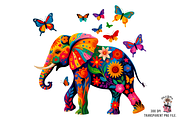 10 Colorful Floral Elephant PNG, a Graphic by Clipart Bloom (Thumbnail 6 of 12)