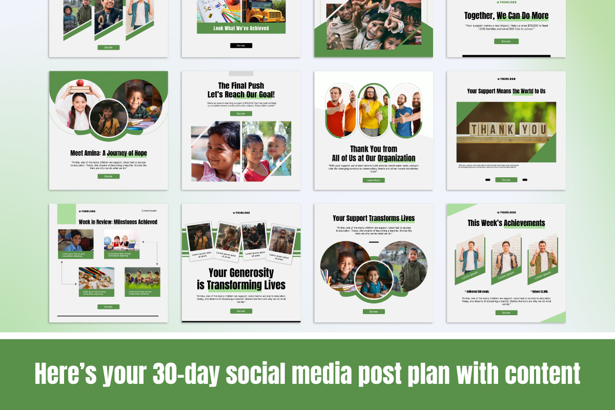 Nonprofit Social Media Marketing Kit, a Social Media Template by thedesignsource (Photo 4 of 5)