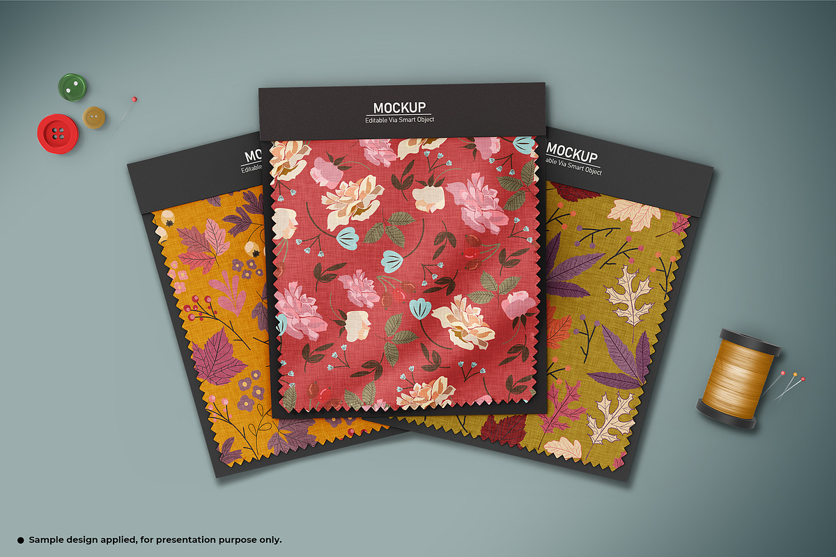 Folded Fabric Swatches Mockups Set, a Product Mockup by Sheikhadesign (Photo 7 of 11)