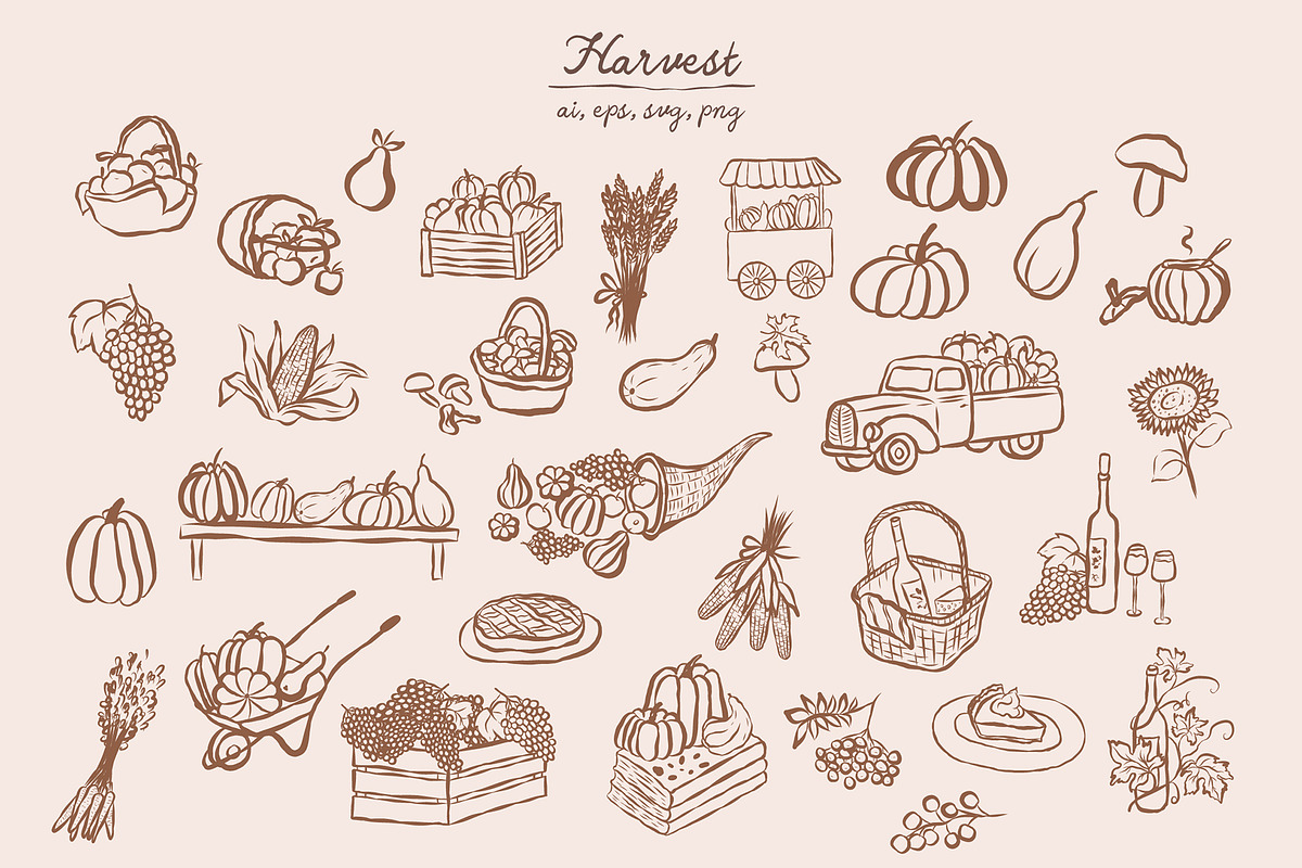 Warm & Whimsy Autumn Hand-Drawn Fall, a Seasonal Illustration by Designwork (Photo 2 of 8)