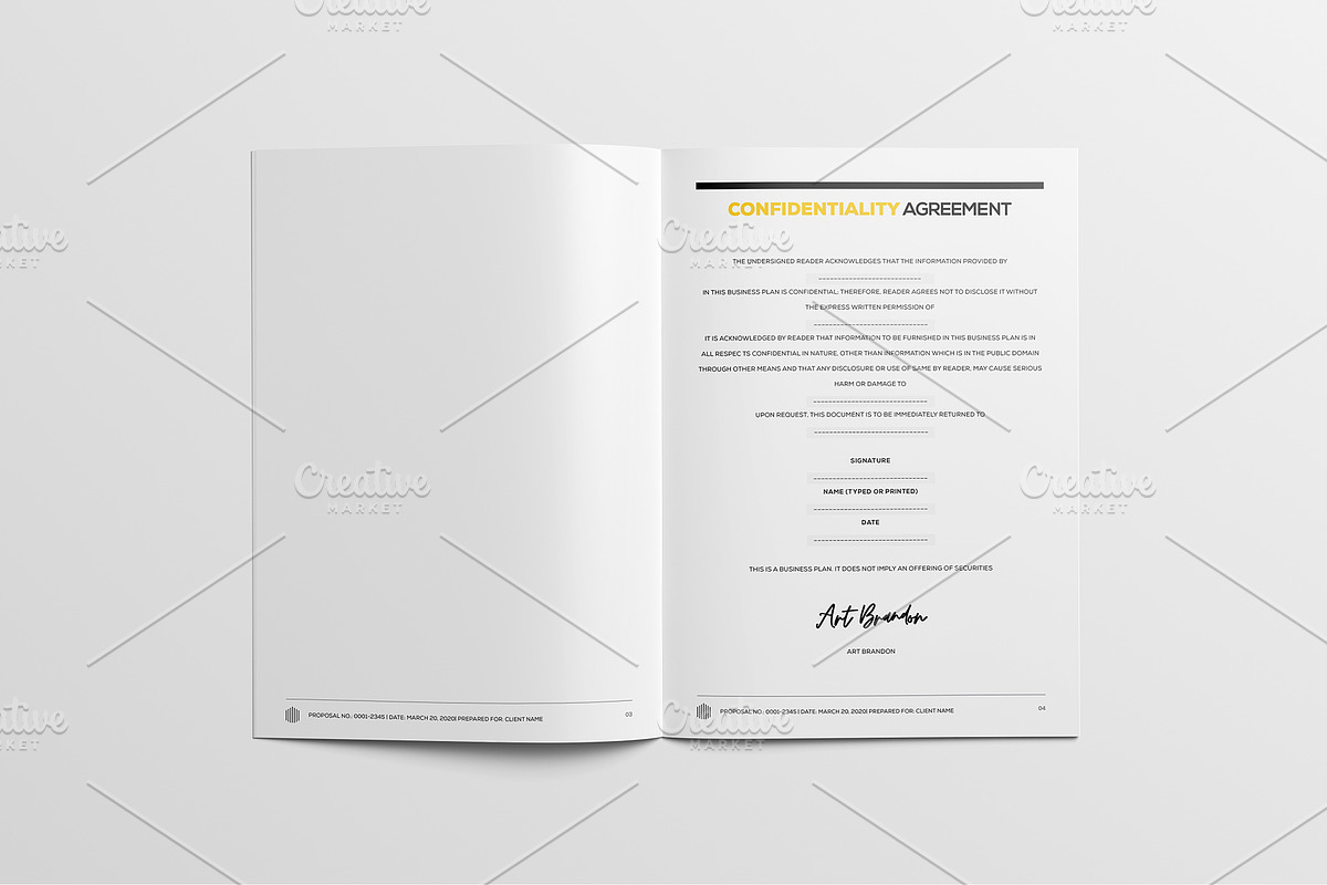 Full Proposal Package Template, a Stationery Template by Mastergfx (Photo 10 of 32)