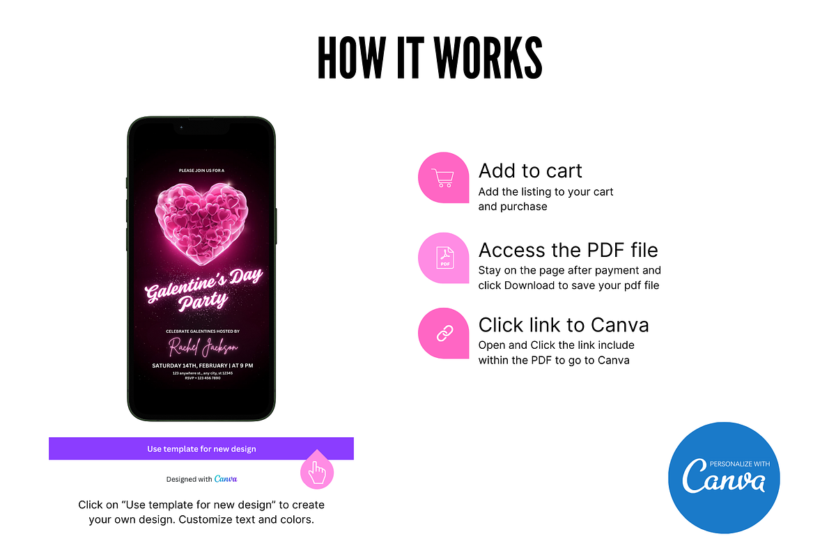Galentines Invitation Template, an Invitation Template by Earth5168 (Photo 8 of 8)