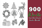 900 Christmas icons collection, a Seasonal Illustration by Sofia's Fashion (Thumbnail 1 of 8)