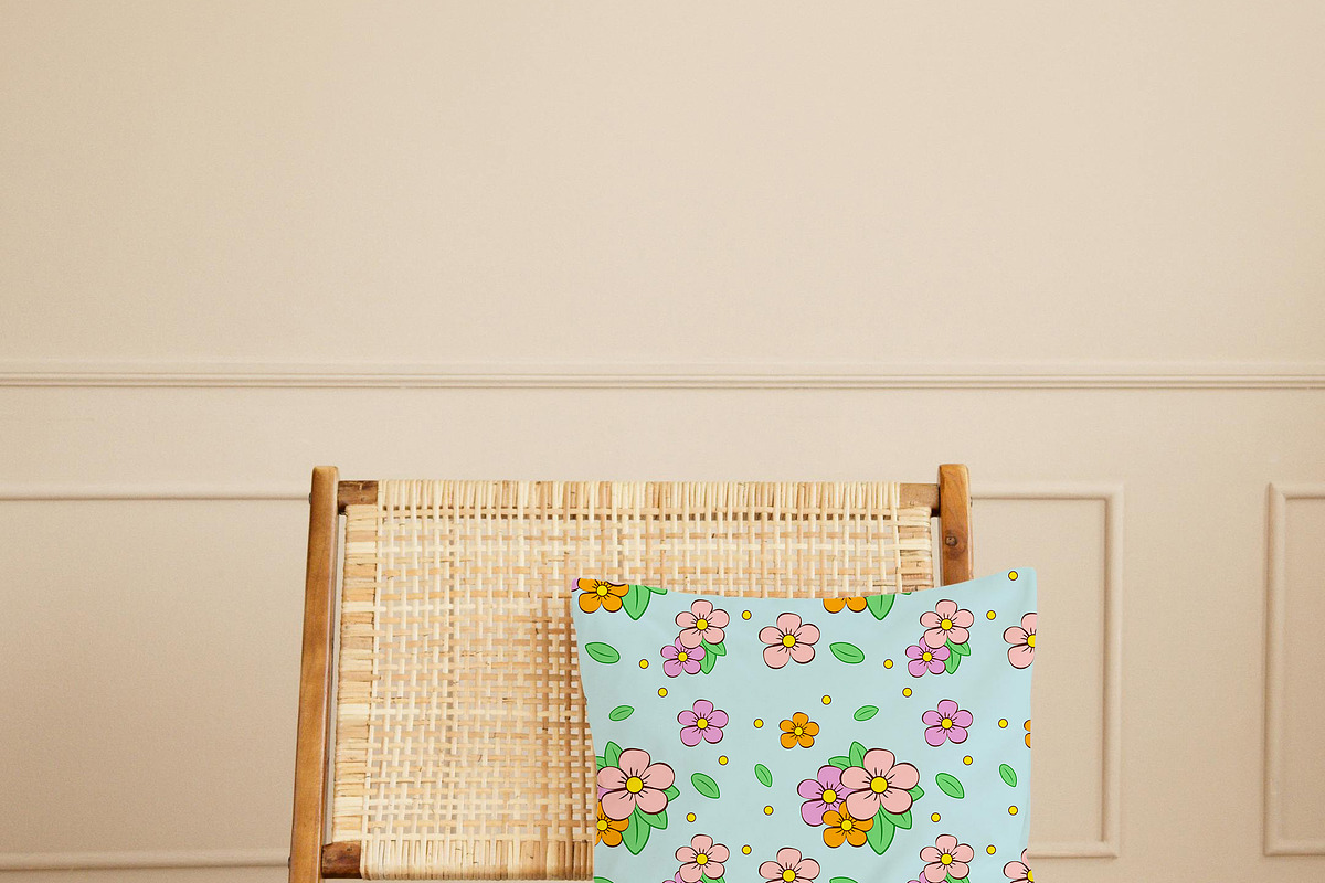 pattern with multicolored flowers, a Texture Illustration by JYa_Design (Photo 2 of 3)