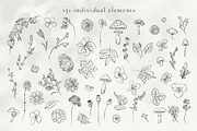 Autumn Botanicals Line Art Clipart, a Decorative Illustration by La Petite Line Art (Thumbnail 2 of 14)