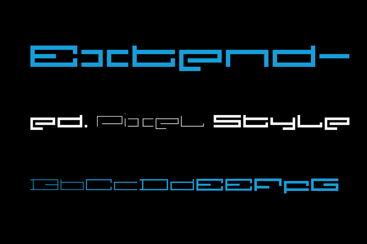 F Pixel - Typeface Family 15 Styles, a Sans Serif Font by Fontsphere (Photo 7 of 9)