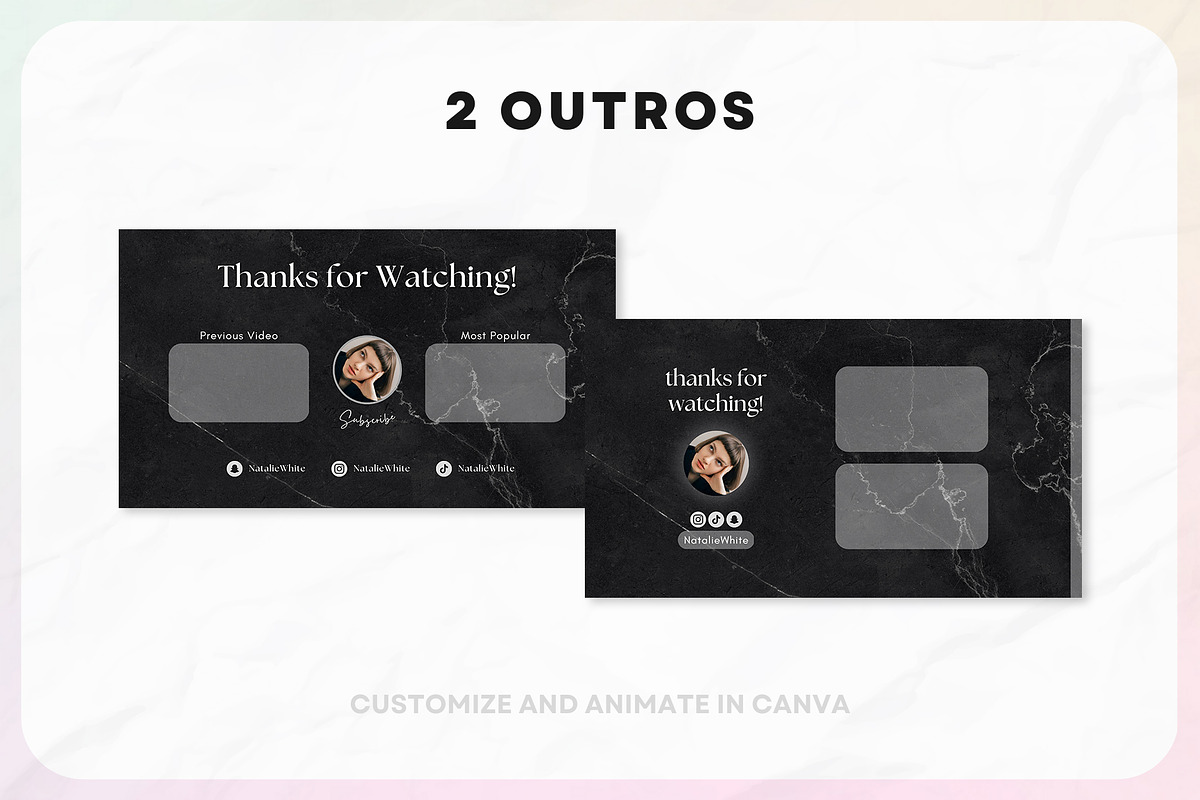 YouTube Branding Kit For Canva, a Social Media Template by OniriqveDesigns (Photo 5 of 10)