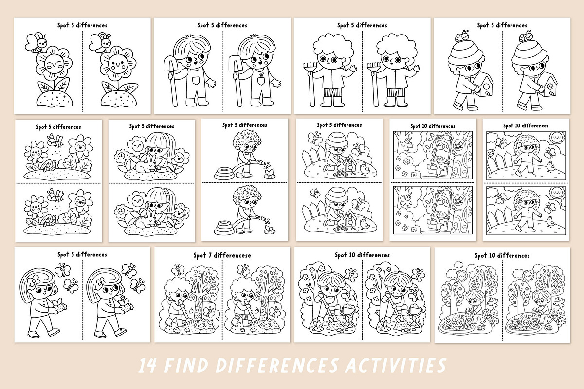 Garden coloring games and activities, an Education Illustration by Lexi Claus (Photo 6 of 16)