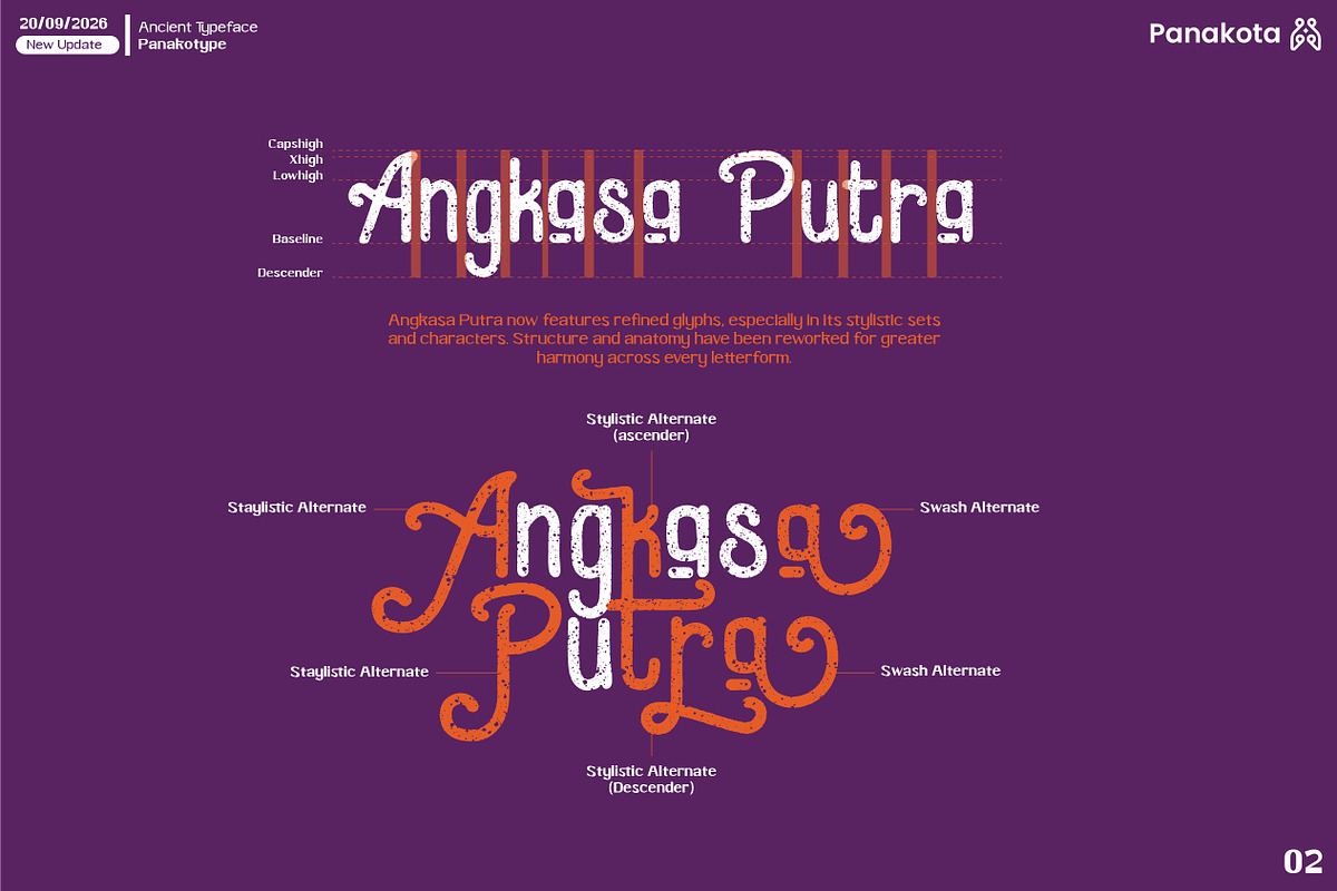 Angkasa Putra, a Blackletter Font by panakota studio (Photo 3 of 6)