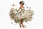 Whimsical Spring Fairy Clipart Png, an Illustration by Craft Nest (Thumbnail 11 of 11)