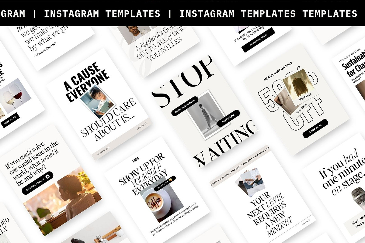 Beige Charity Instagram Templates, a Social Media Template by InkBlue Templates (Photo 3 of 9)