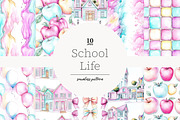 Back to School Seamless Pattern, a Pattern Graphic by GlamArtZhanna (Thumbnail 1 of 4)