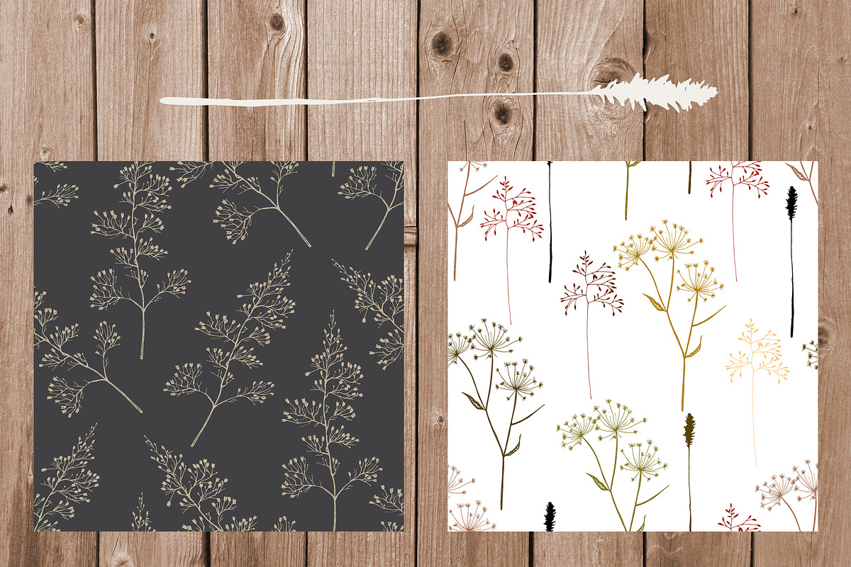 Wildflowers Digital Papers, a Pattern Graphic by Hand drawn Boutique (Photo 7 of 8)