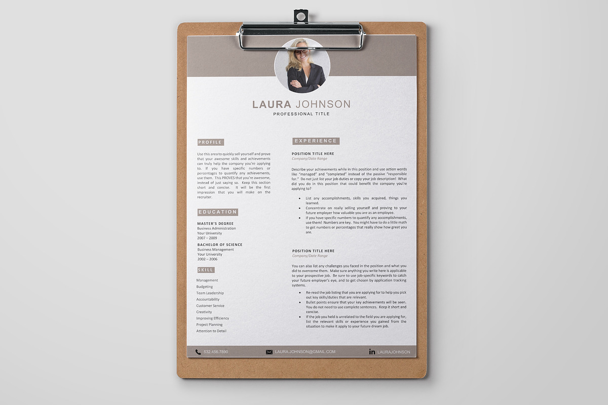 3 Page - Word Resume & Cover Letter, a Resume Template by OpulentStu (Photo 2 of 4)
