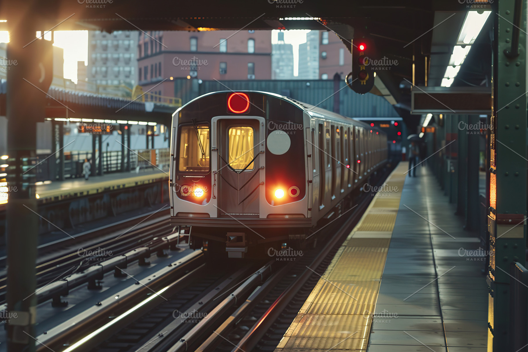 Underground subway train arriving at station, a Transportation Photo by AlyaAnd