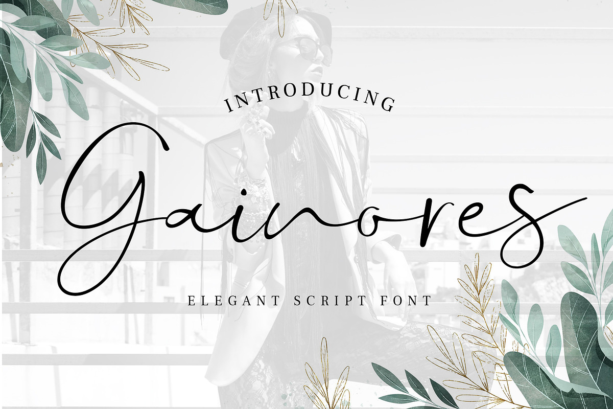 Gainores - Elegant Script Font, a Script Font by Artdorable (Photo 1 of 5)